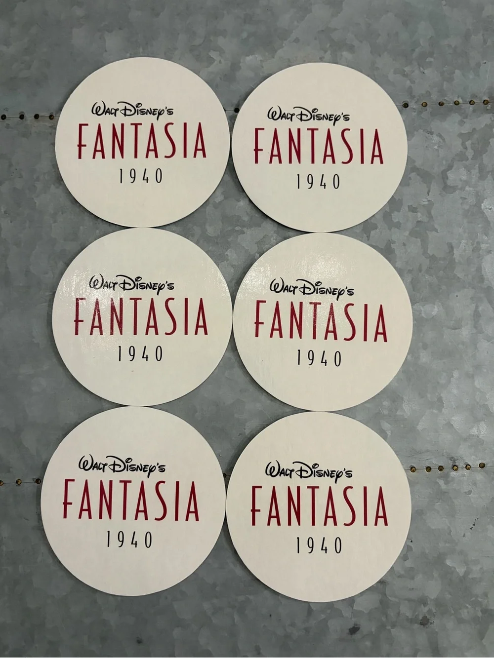 Disney Wine Charms and Coasters Set NIB Fantasia